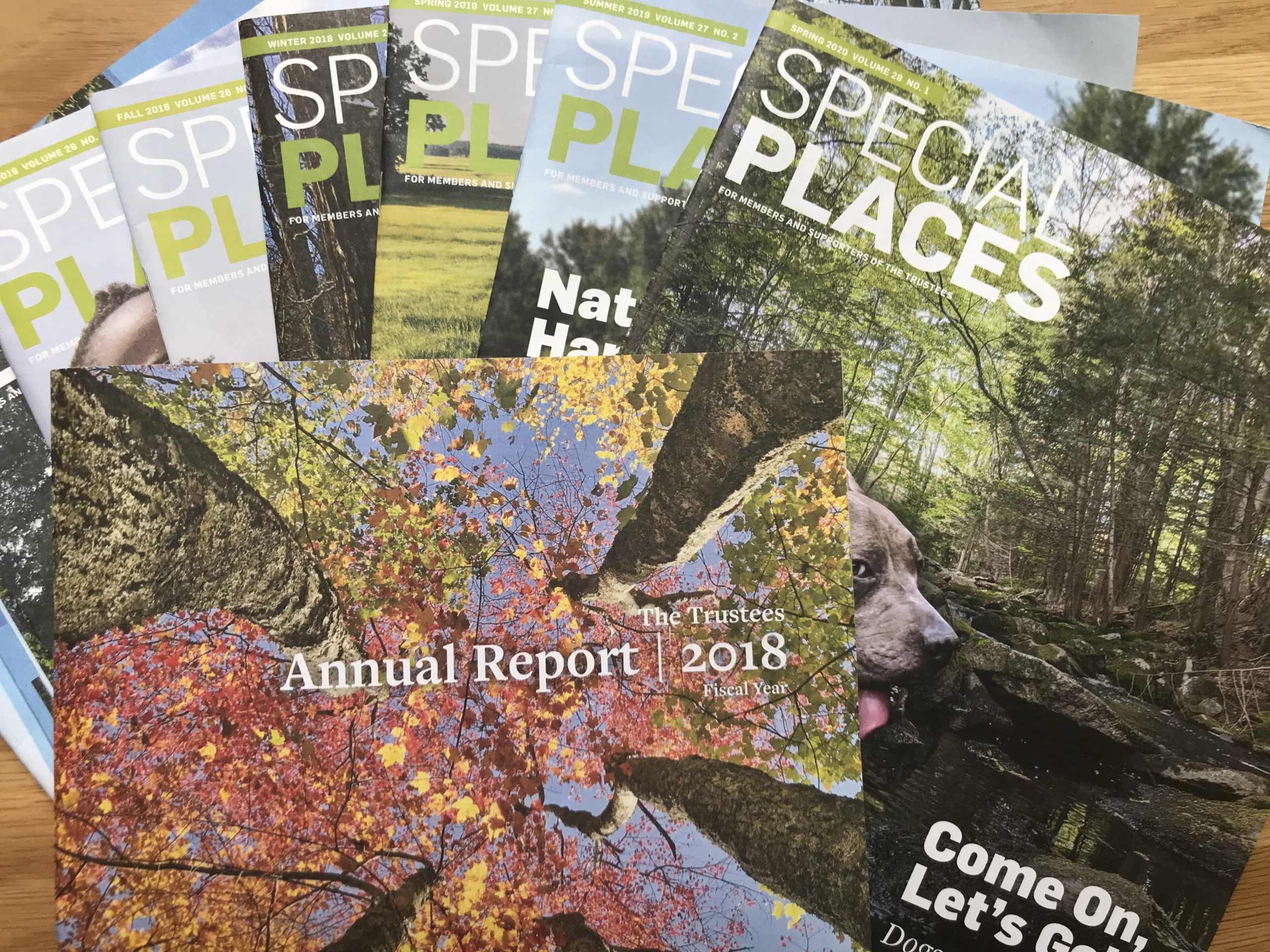 Publications including Special Places and the Annual Report