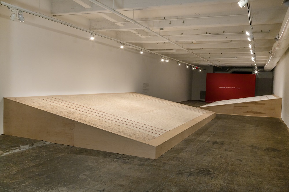 the interior of a museum exhibtion