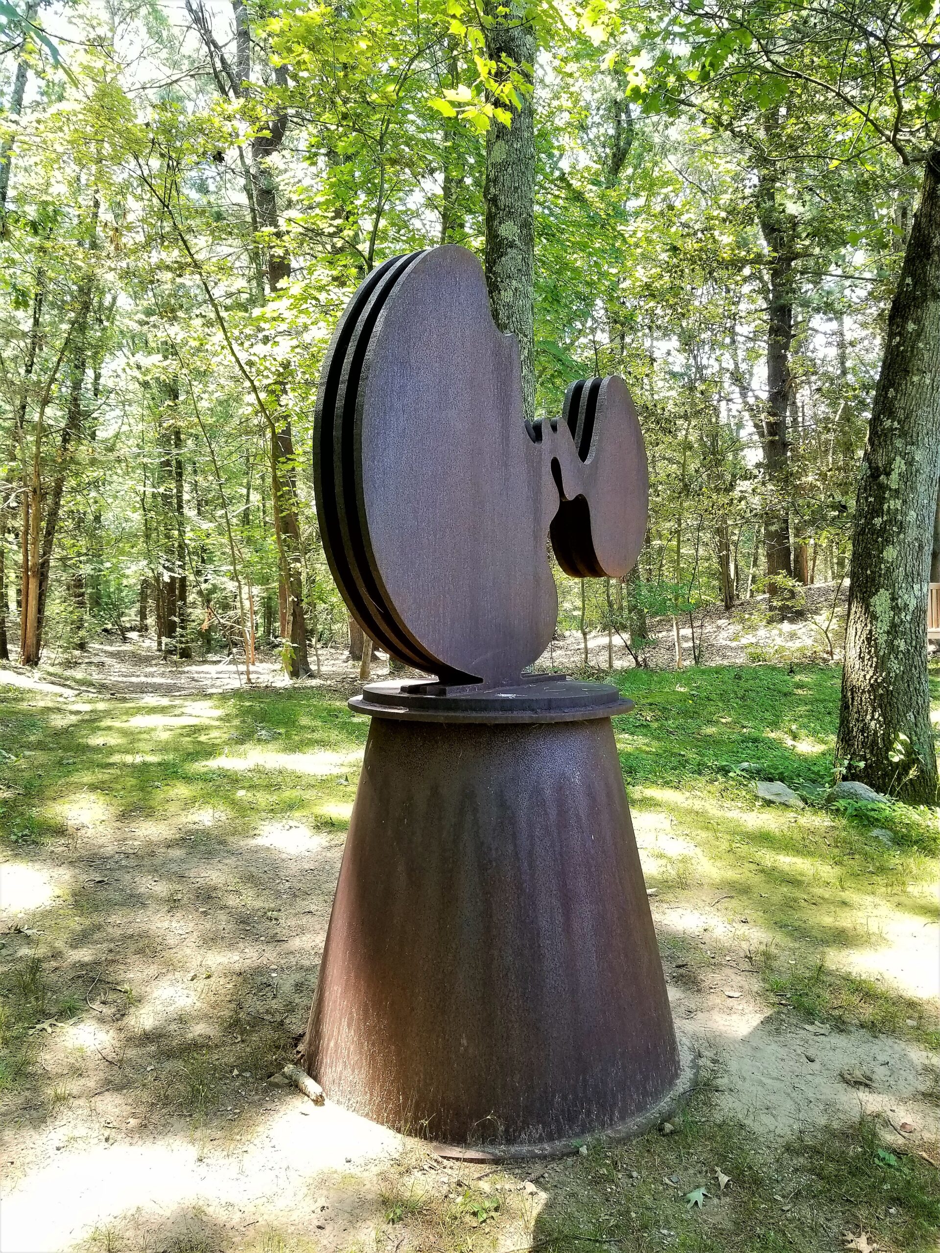 sculpture in the woods