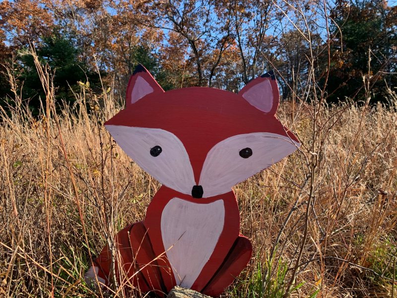 fox wood cutout