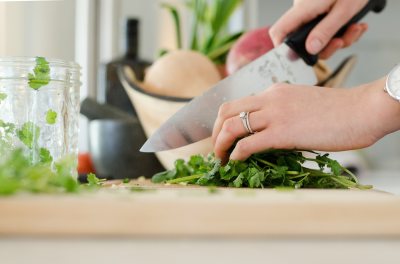 chopping with knife