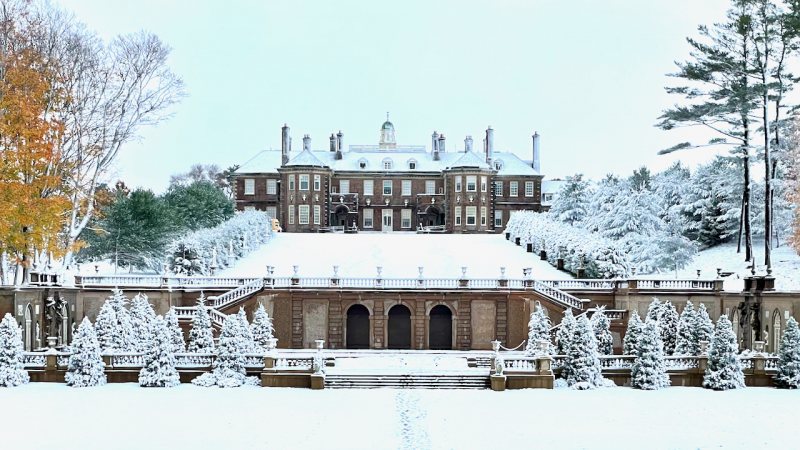 The Great House at Castle Hill in winter