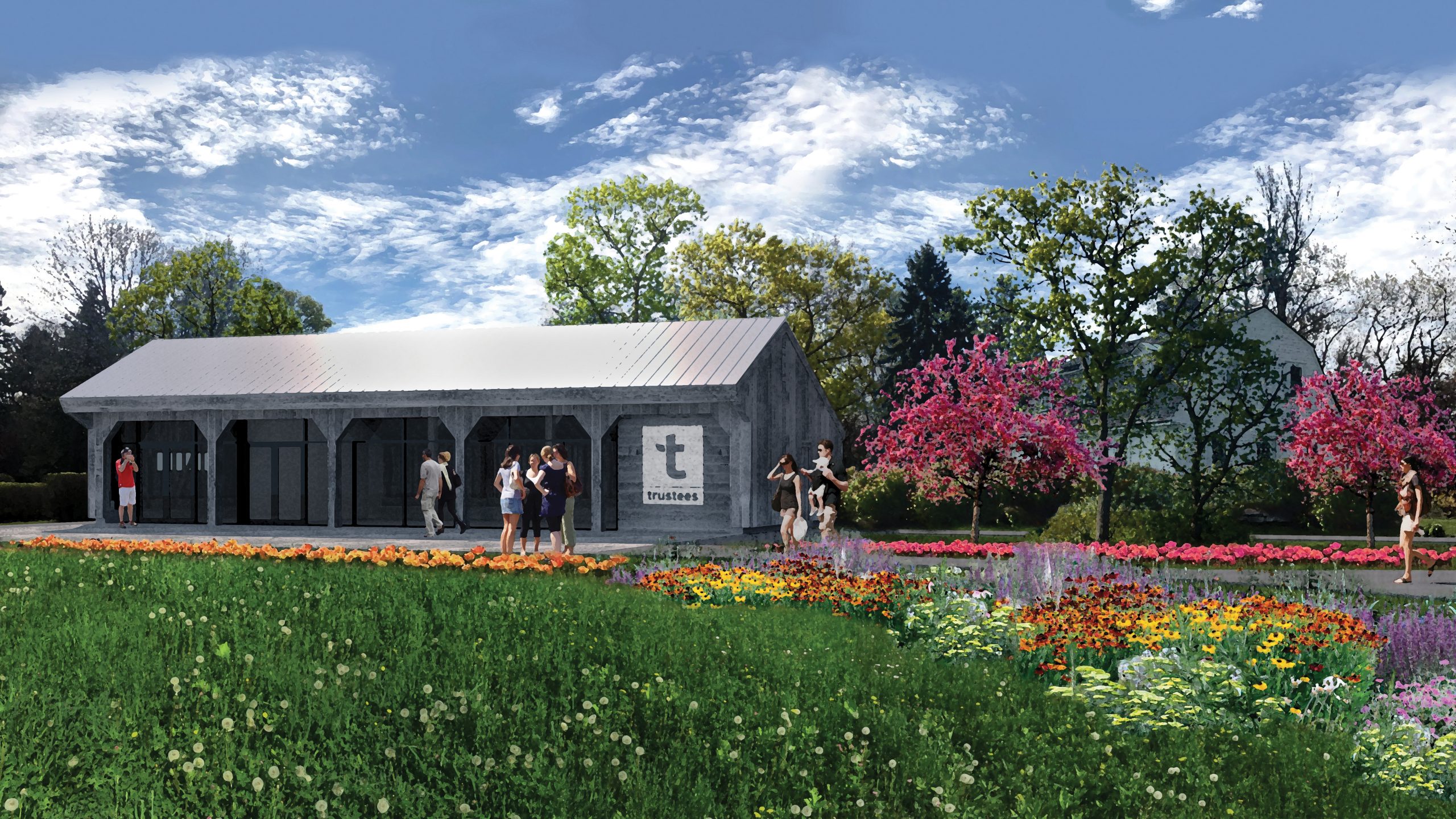 Rendering of Gateway Center at Stevens-Coolidge House & Gardens