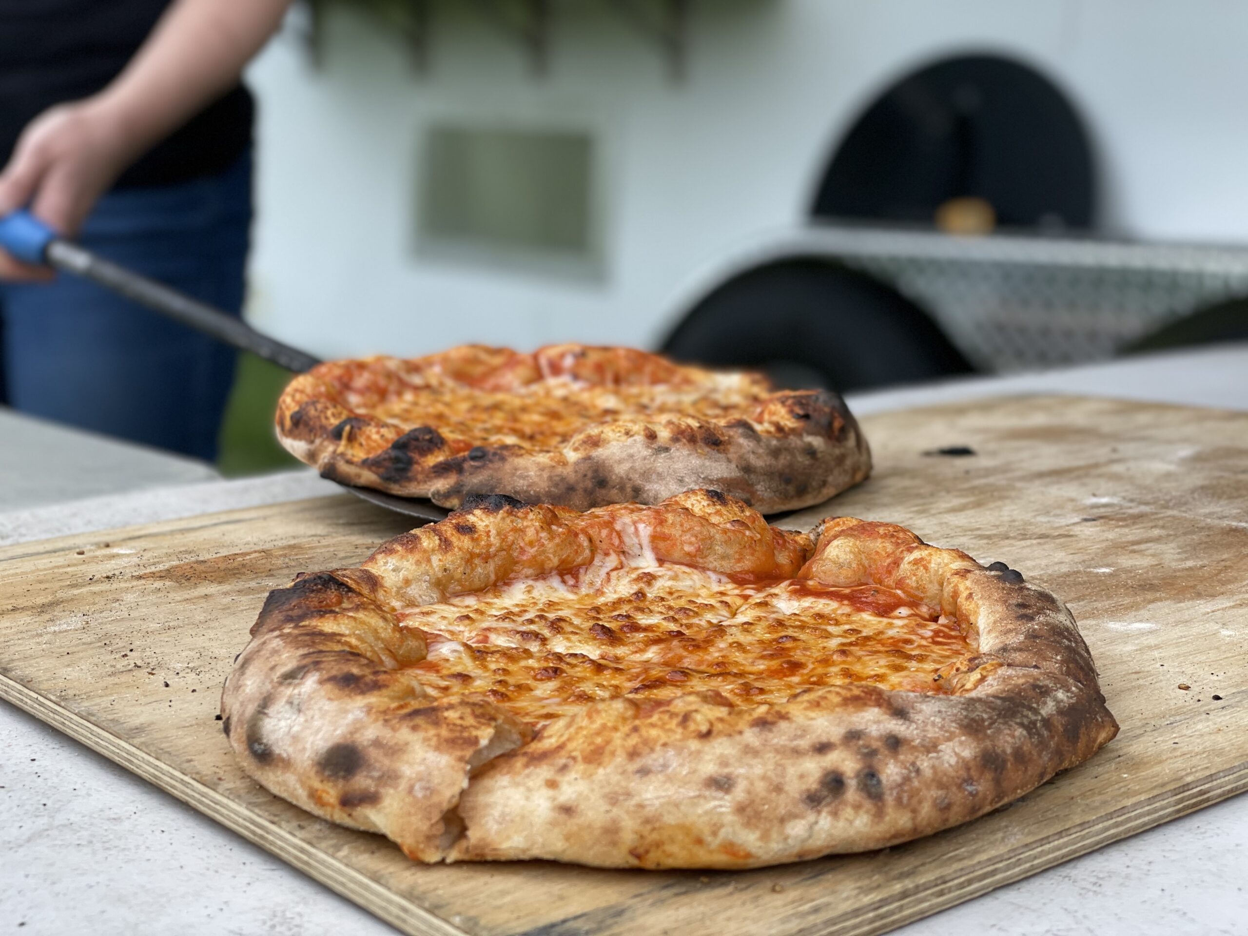Wood-grilled pizza