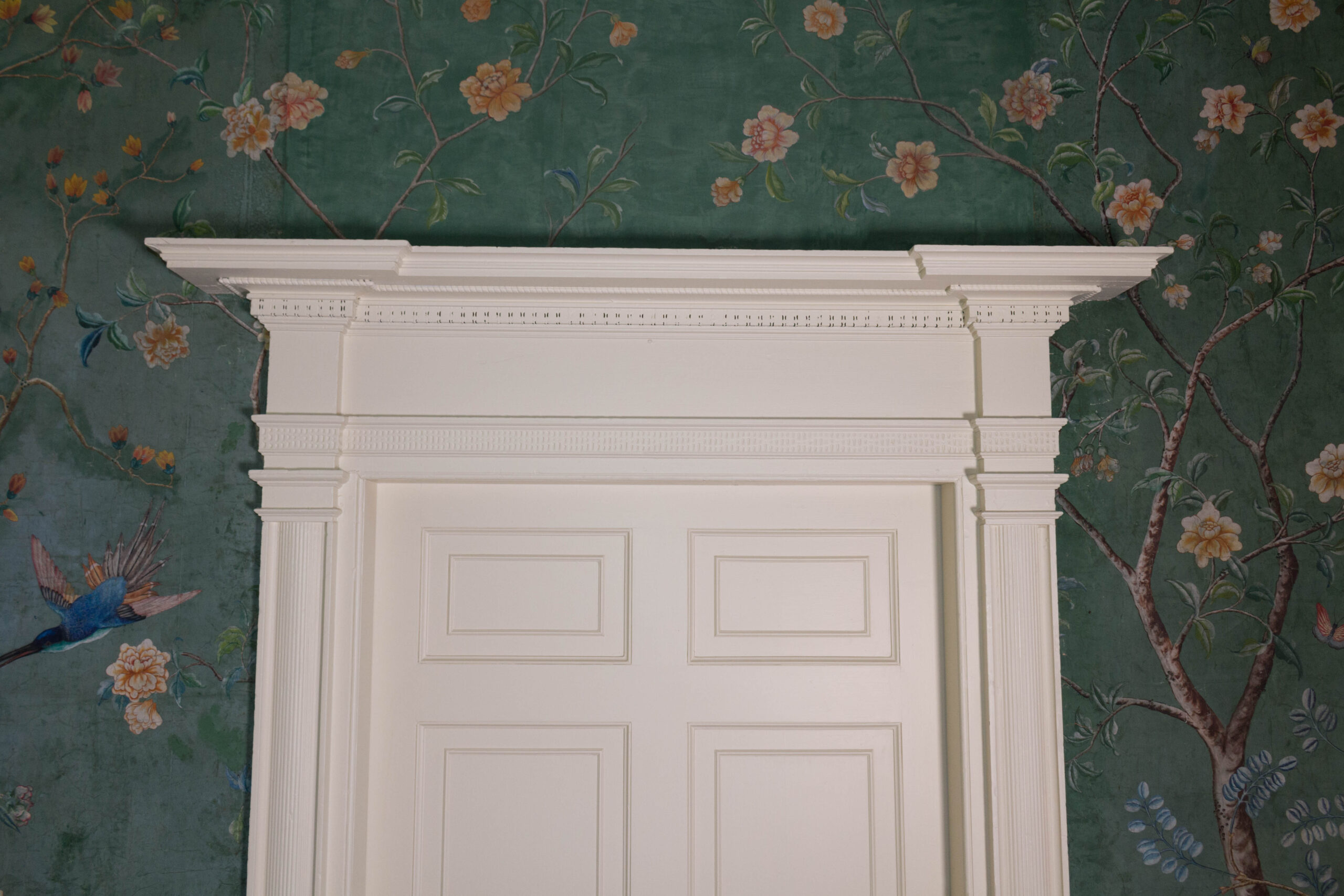 Woodwork and doorframe from the house at Long Hill