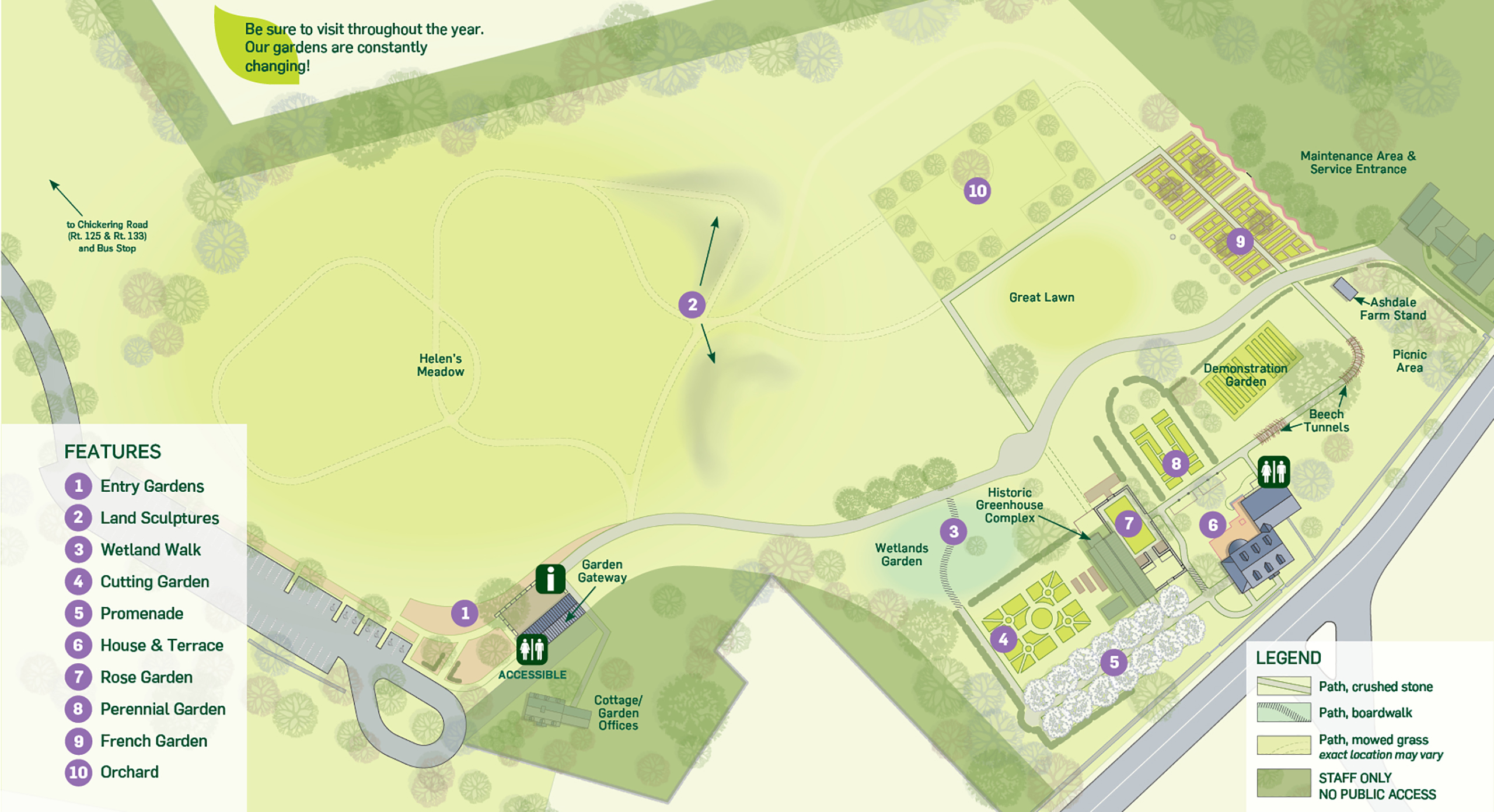 Stevens-Coolidge House & Gardens property map