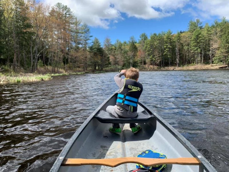 Kid canoeing