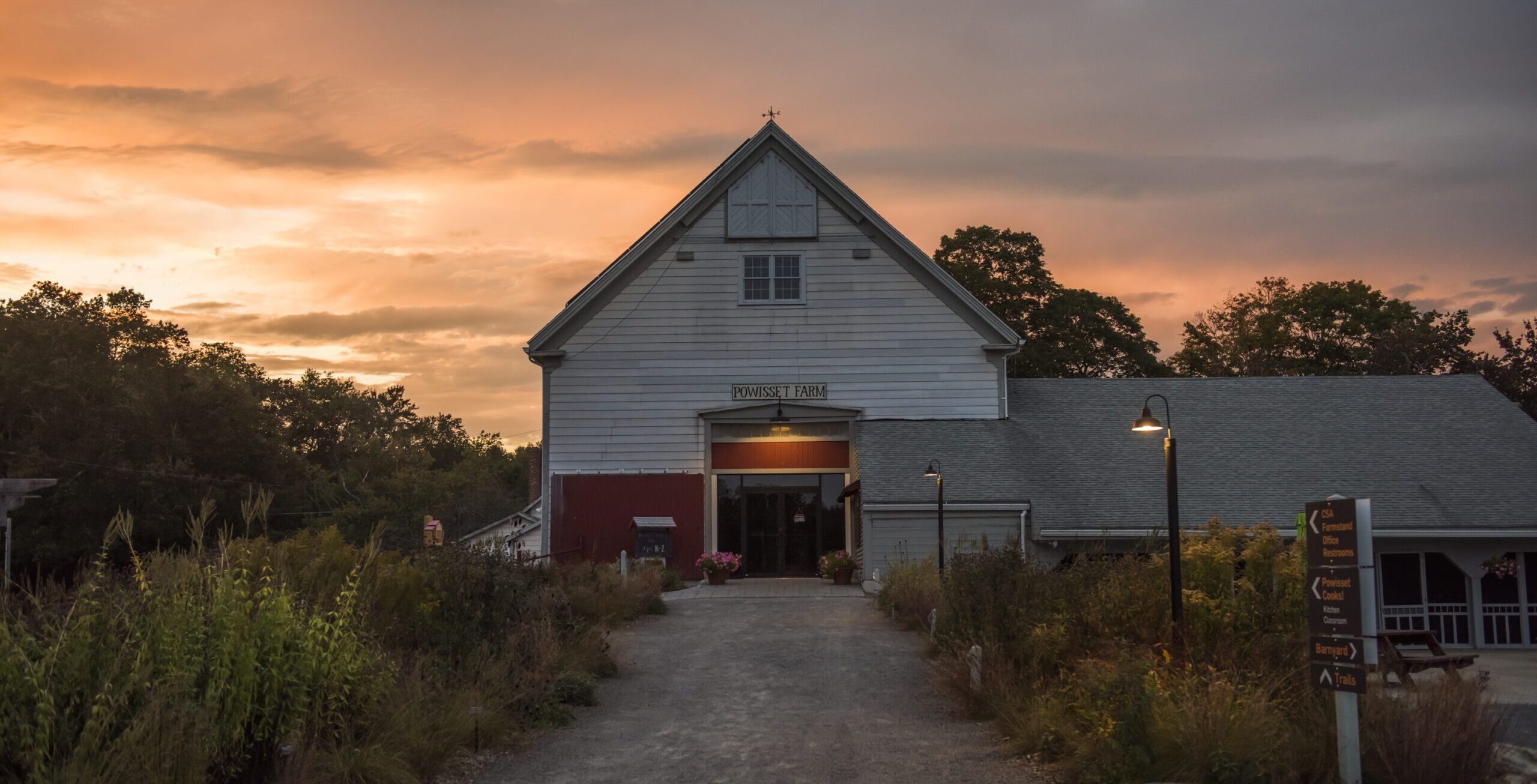 Powisset Farm barn in the fall