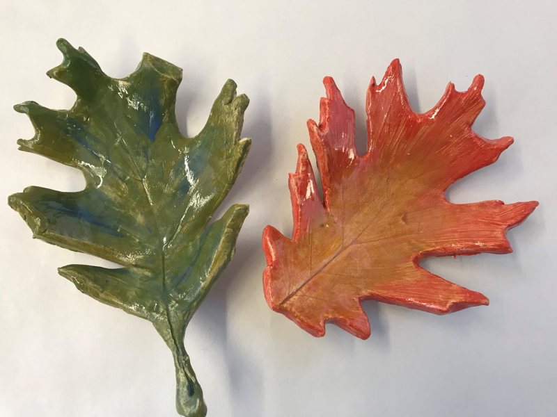 Fall Leaf Clay Dish