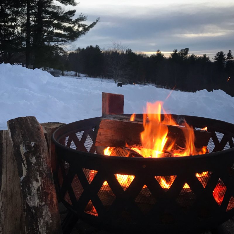 Fire Pit in Snow