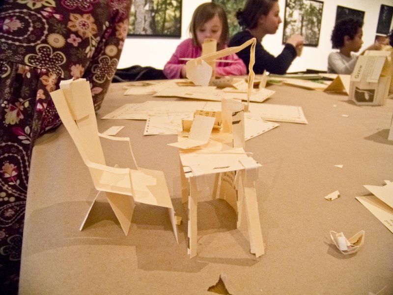 ARTfull inside paper folding Dewey chair desk