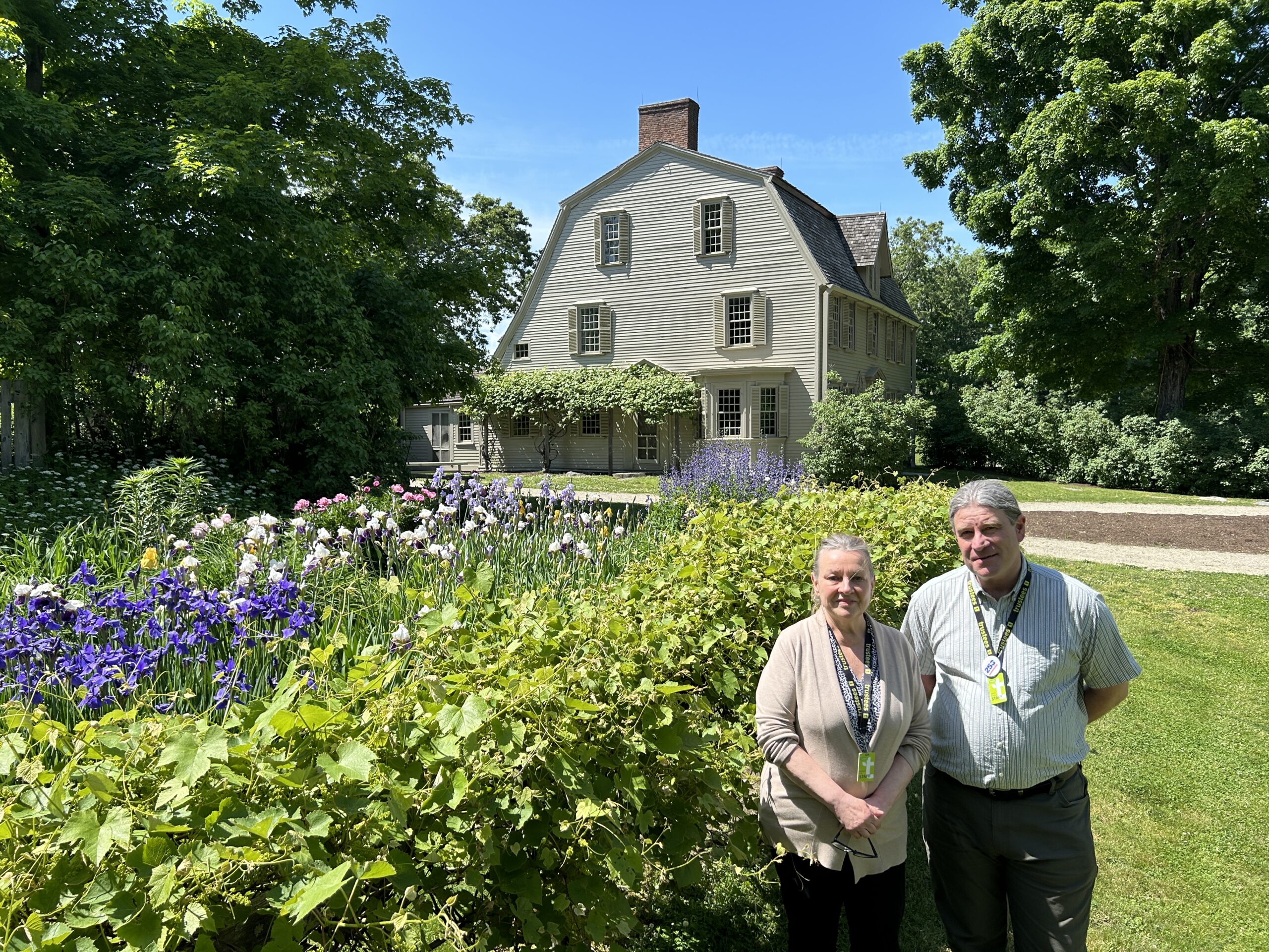 Marybeth Kelly, Trustees Lead Historic Interpreter, and Richard Piccarreto, Cultural Site Interpreter, at The Old Manse.