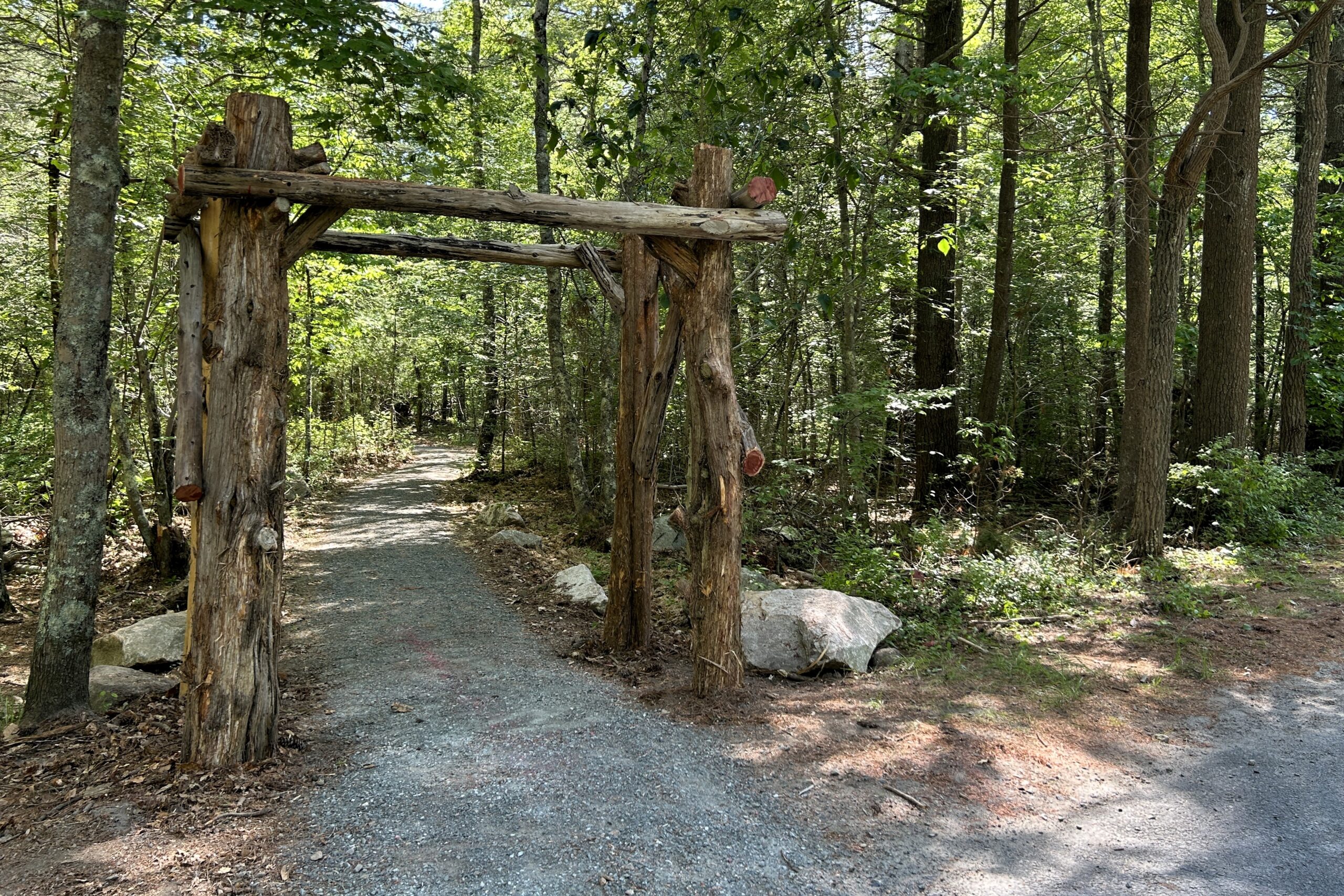 Entrance to the Discovery Trail at Copicut Woods in Fall River.