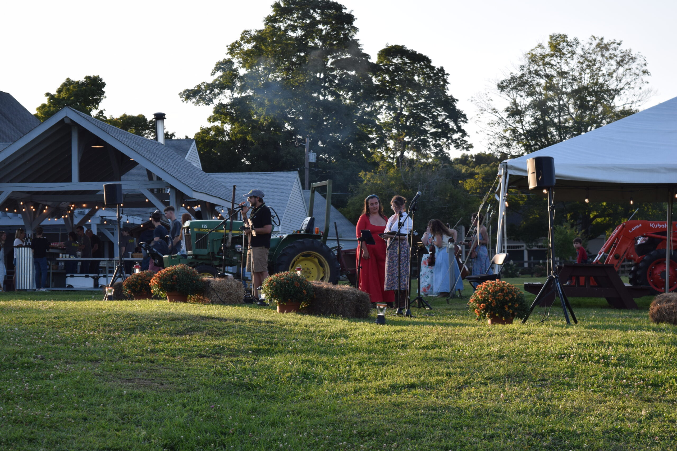 A string quartet performs at Powisset Farm