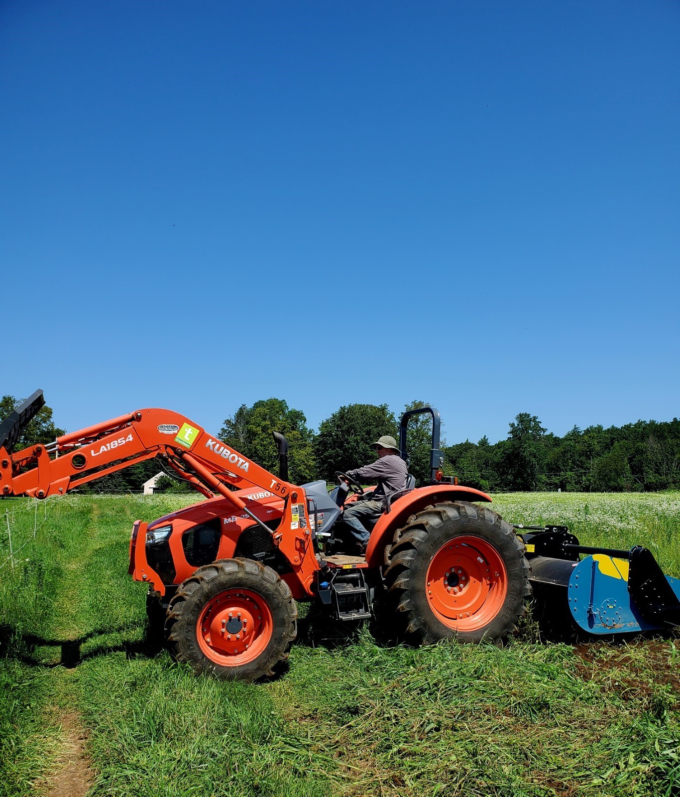 A working tractor at Powisset