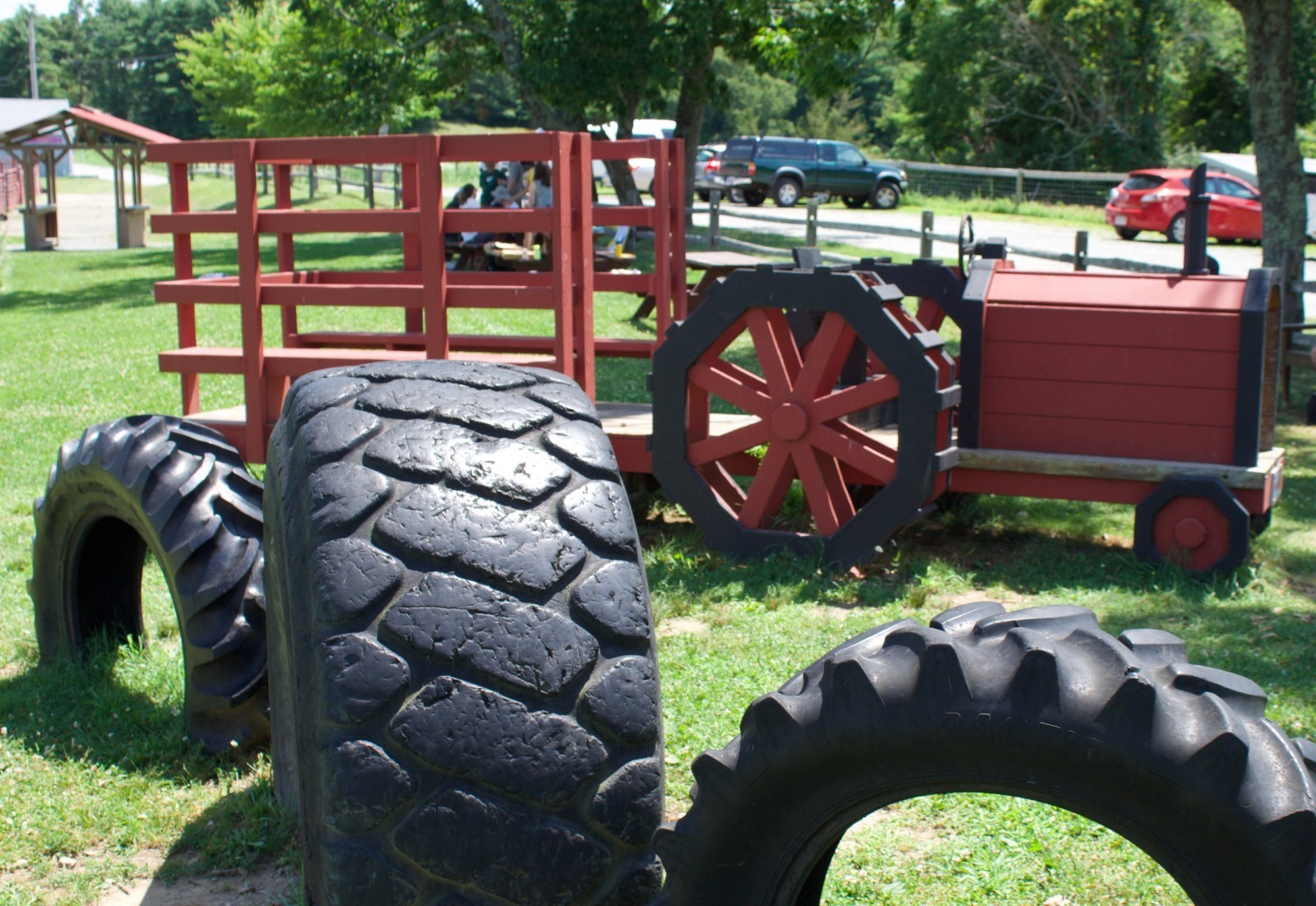 A tractor to climb on at Powisset