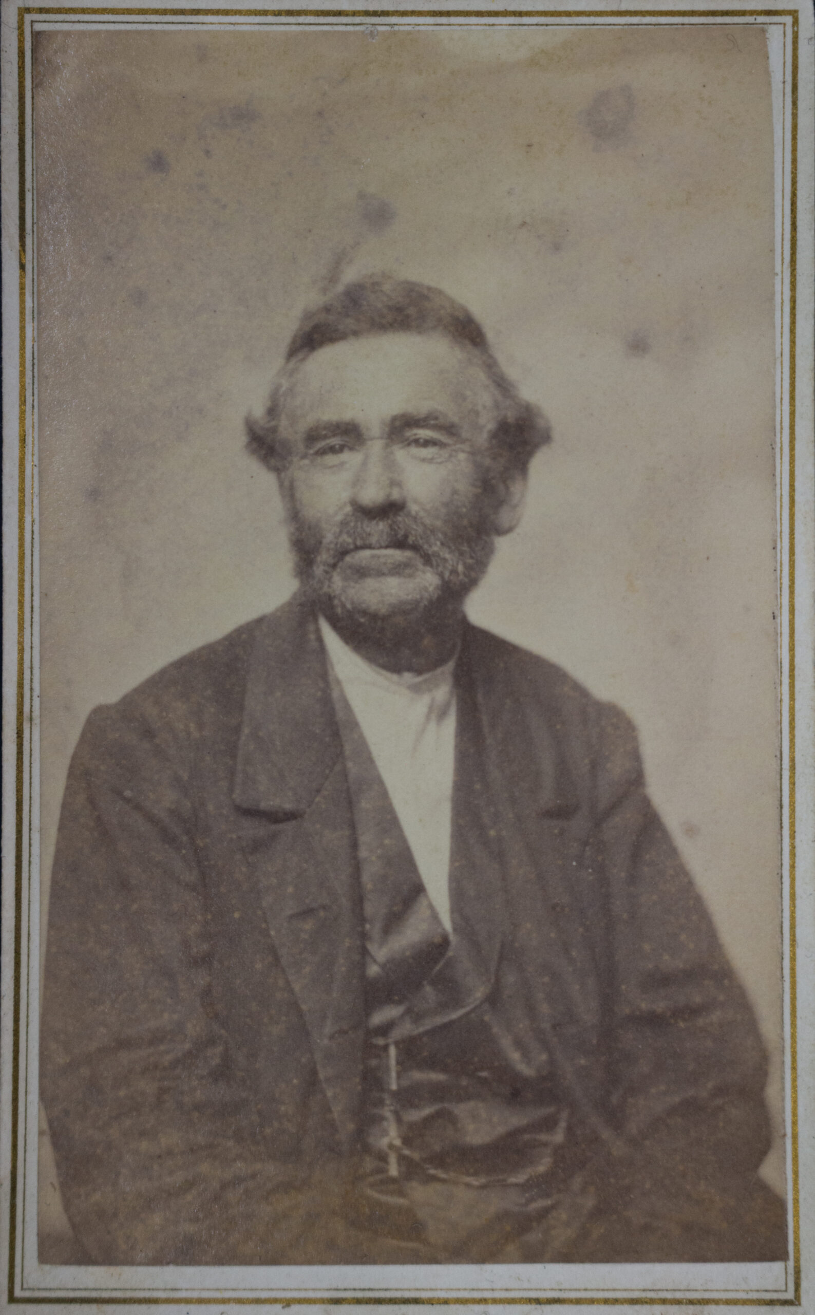 Photograph of William Matthew Prior, ca. 1860-73. Albumen carte-de-visite. Fruitlands Museum, The Trustees of Reservations, FM.M.1938.1.