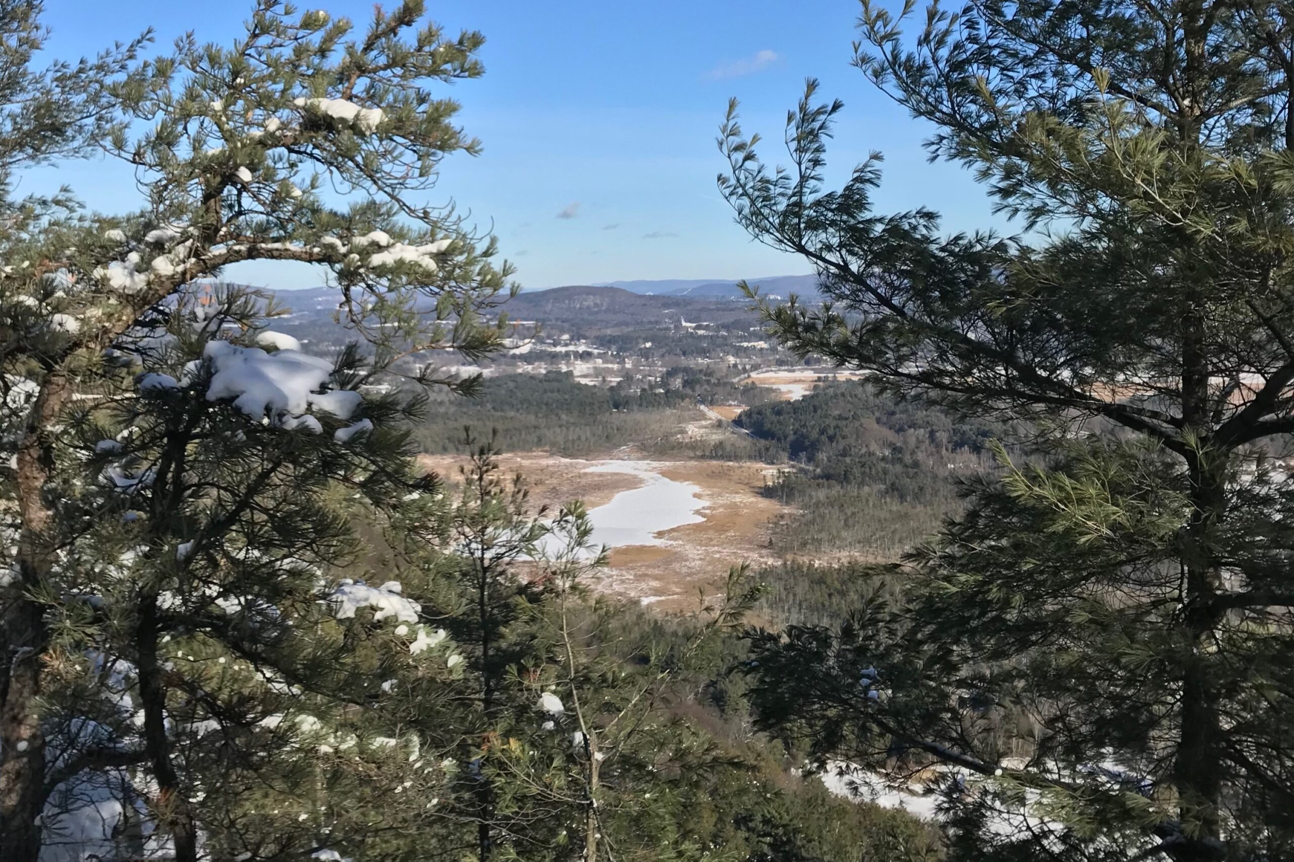 View from Monument Mountain in the winter.