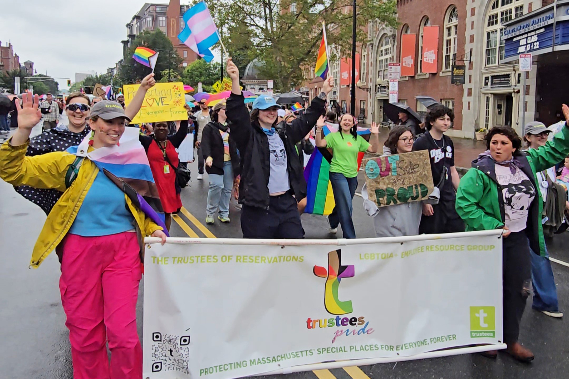 Trustees march at Boston Pride for the People Parade in June 2025