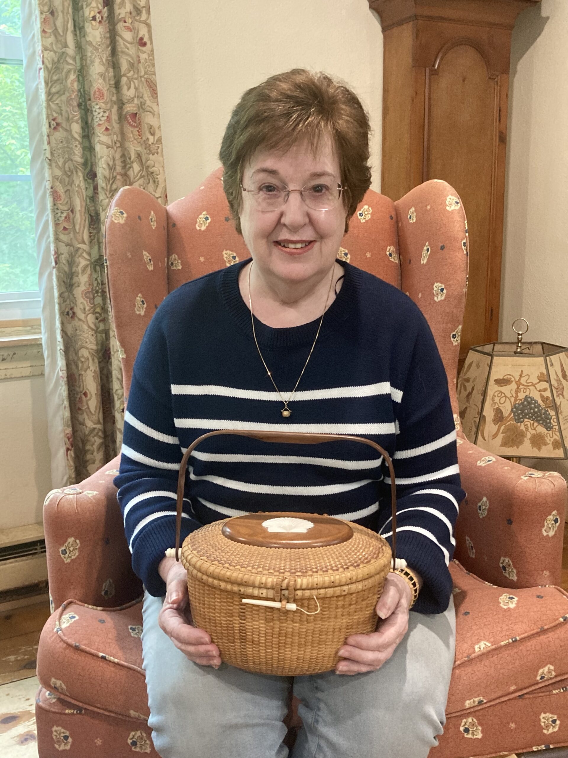 2025 Craft Festival Artisan Joanne Beller of Bell Cottage Basketry; Nantucket Lightship Baskets.
