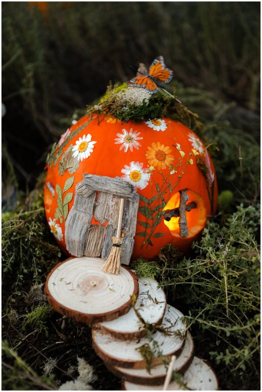 pumpkin fairy house
