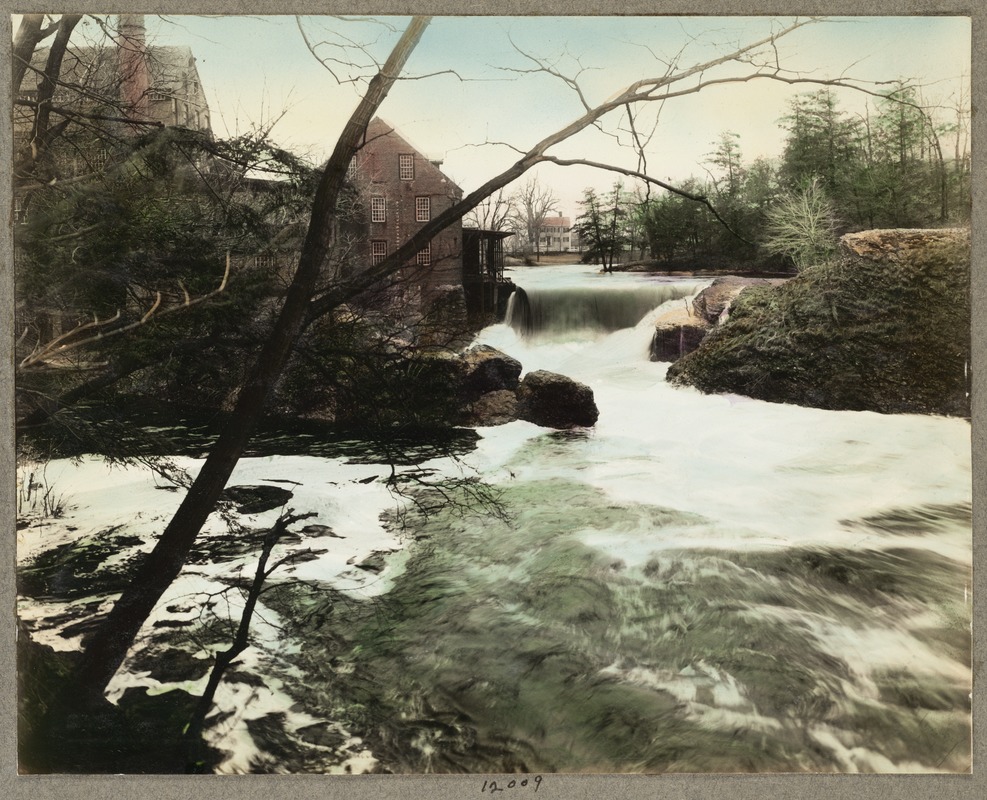 Mill, Newton Upper Falls. Photo by Leon H. Abdalian (1884-1967).
