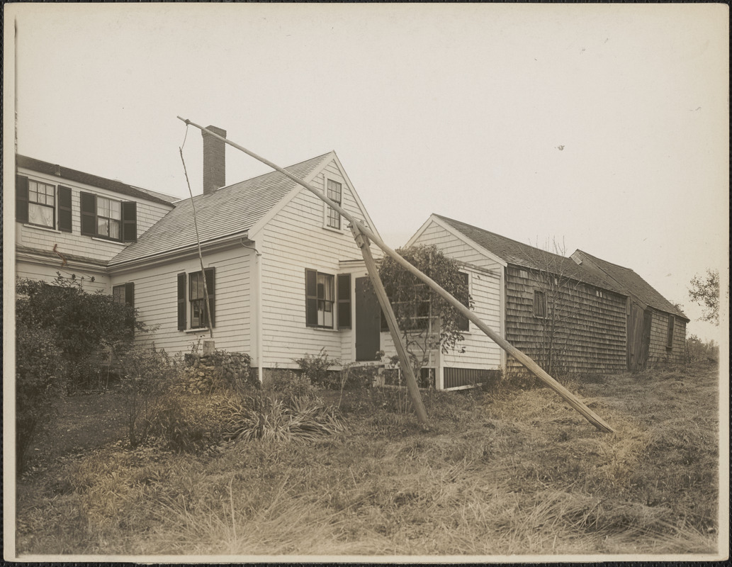 Old Oaken Bucket House of Woodsworth's song, Scituate, Mass. Image from the Boston Public Library's Leon Abdalian Collection.