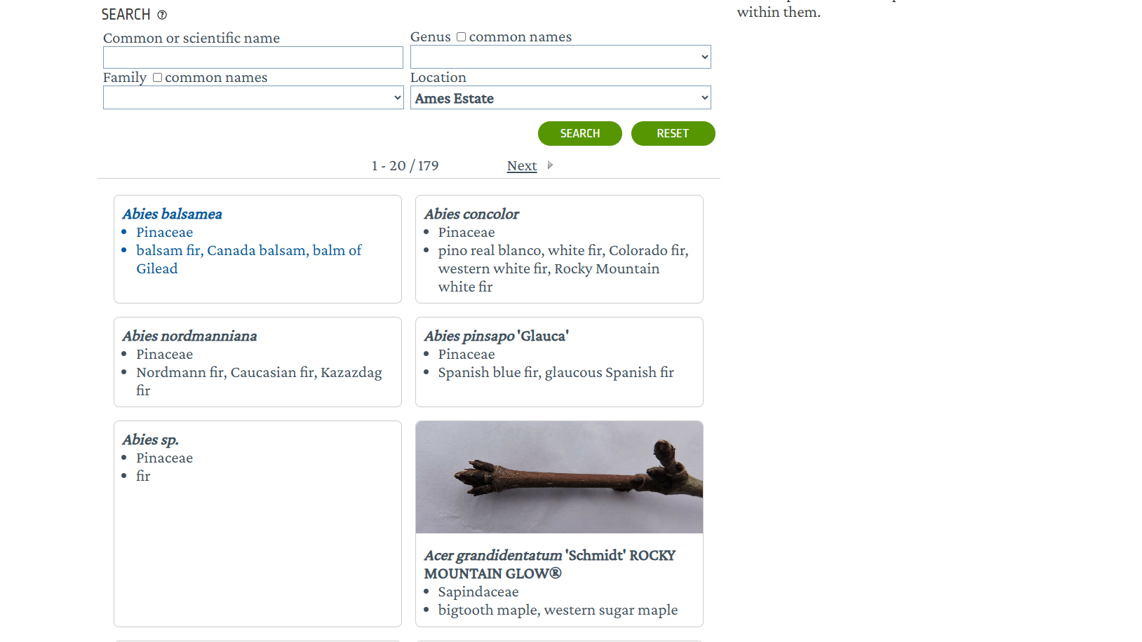Search results on the Garden Explorer - trustees.gardenexplorer.org/