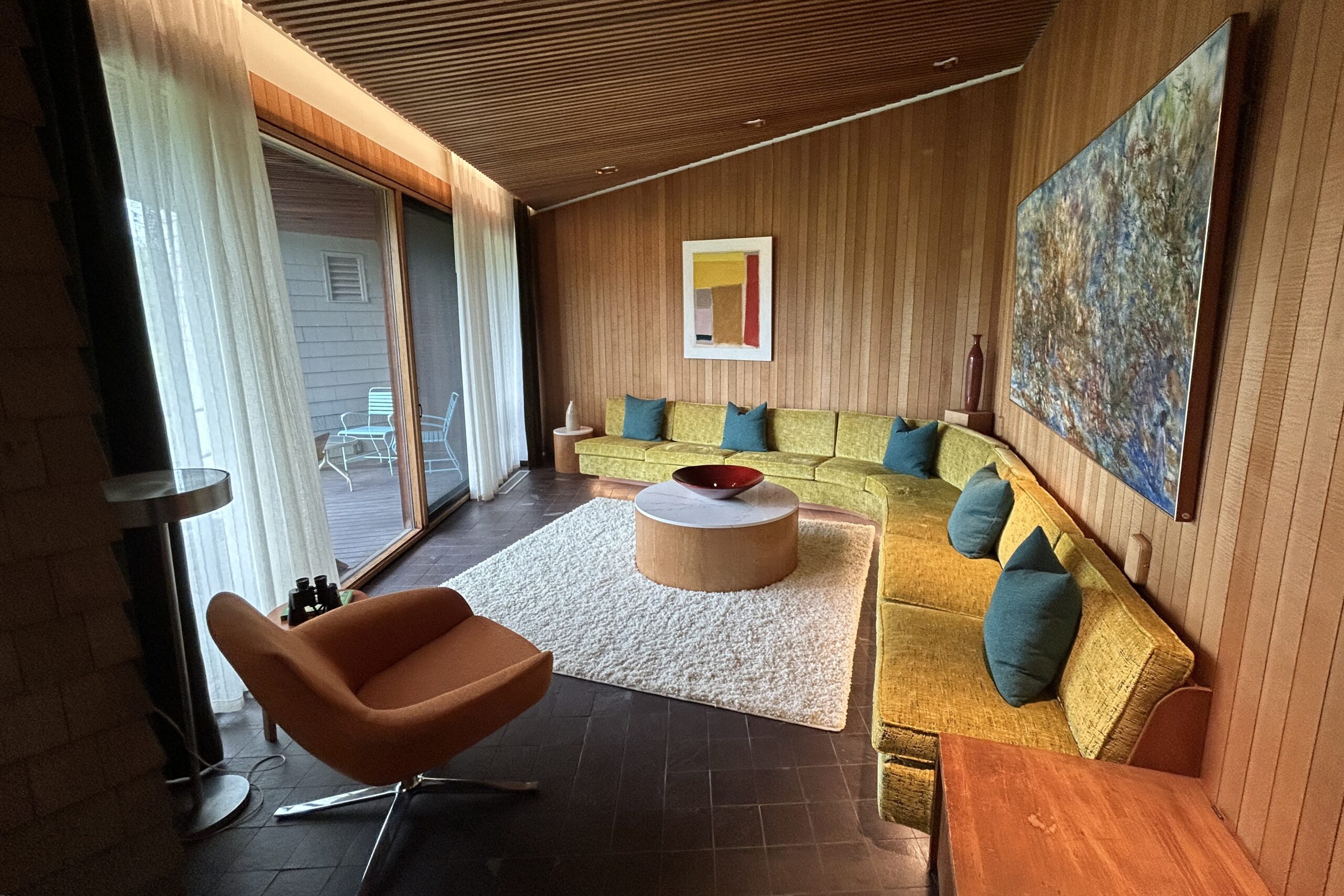The Folly’s main living room, featuring artwork from the Bloedels’ collection.